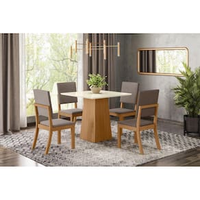Mesa de Jantar Dora 90 4 Cad. Milla Amendoa - Henn