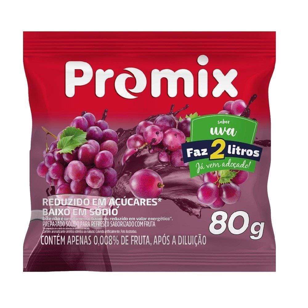 Refresco em Pó Promix Uva 80g - Embalagem com 24 Unidades