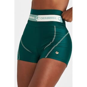 Mini Short Atletika com Elastico Cajubrasil Verde Galapagos