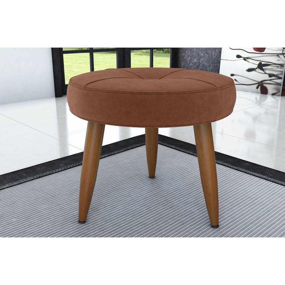 Puff Decorativo Havana Veludo Ferrugem E435 - Matrix