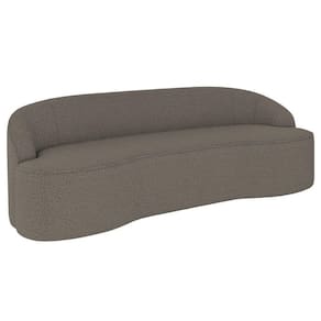 Sofá 4 Lugares Para Sala De Estar Living 260cm Theo D06 Bouclê Castor - Mpozenato