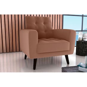 Poltrona Decorativa Lívia Veludo Ferrugem E435 - Matrix