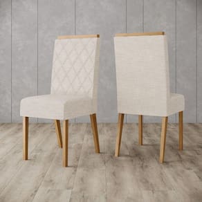 Kit 4 Cadeiras Nina Nature/Linho - Henn