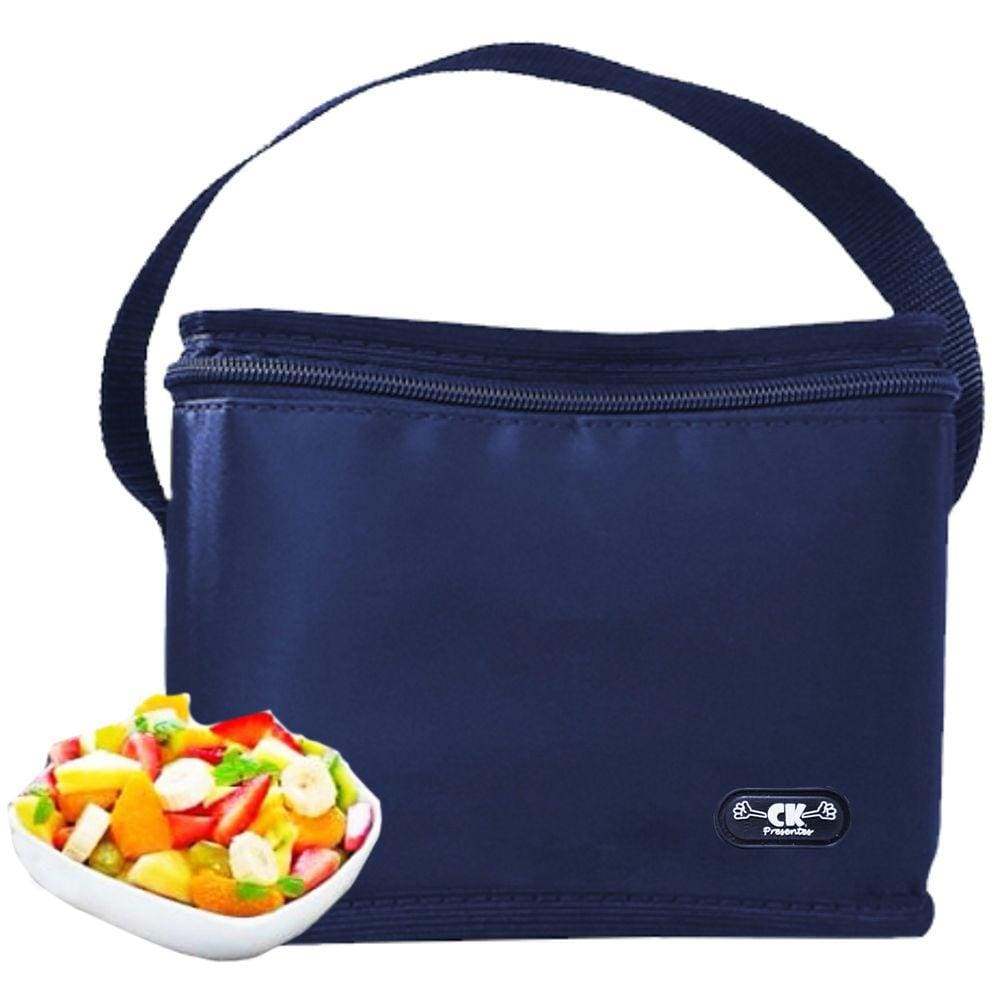 Bolsa Térmica Masculina Unissex Pequena para Marmita Azul Marinho