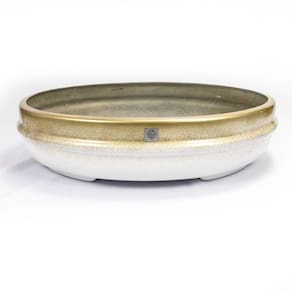 Vaso Bacia Decorativo Osaka Branco Gold Vietnamit G 16 Cm B02 - D`Rossi