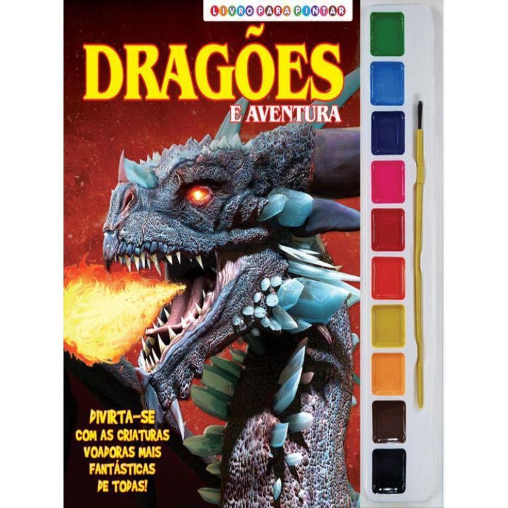 Dragões Livro Para Pintar Com Aquarela