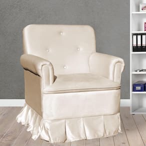 Poltrona Amamentação Laura Suede Cappuccino - LM DECOR