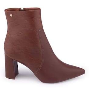 Bota Tanara T8374 Belmy couro cano curto bico fino