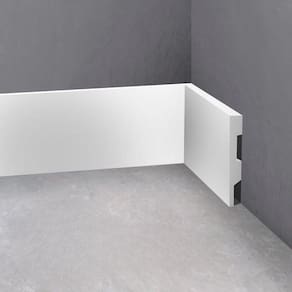 Rodapé Poliestireno 10cm Liso Branco 2m RM Decor