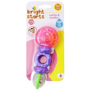 Mordedor Chocalho Rattle & Teethe Rosa E Roxo -bright Starts