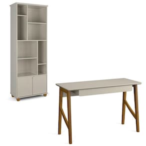 Conjunto de Escrivaninha com 1 Gaveta e Livreiro Taurus