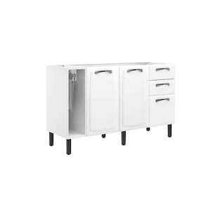 balcão de cozinha sem tampo new premium com nicho toalheiro 3 pt 2 gv branco