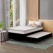cama box conjugada solteirão premier unibox molas ensacadas (63x108x198) com cama auxiliar preta