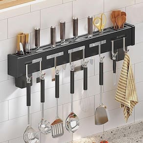 Suporte Organizador Com Adesivo Cozinha Metal Porta Talheres