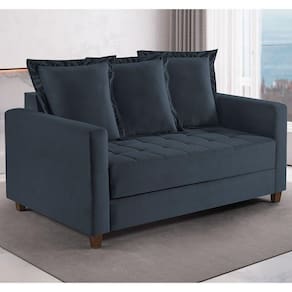 Sofa Cama Rocca Colchao Talento Móveis Grafite/Castanho