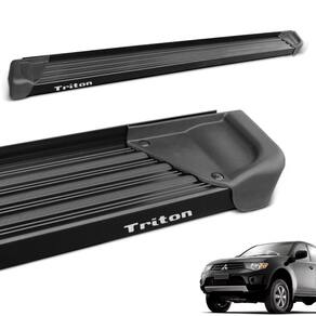 Estribo Lateral L200 Triton 2008 a 2018 Aluminio Preto A3