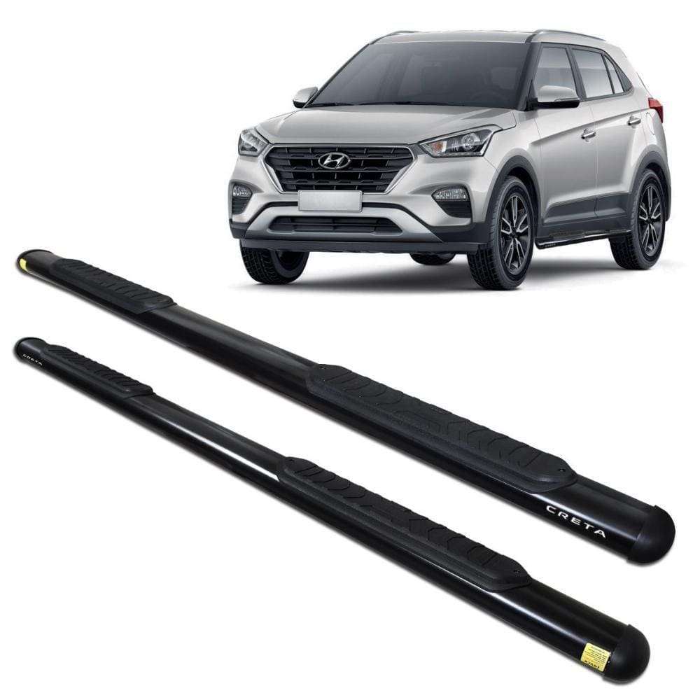 Estribo Lateral Creta 2017 a 2019 Oblongo Oval Preto