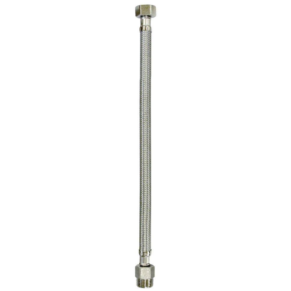Engate Flexível Aço Inox Trançado Canopla 1/2``X60Cm Japi