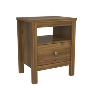 Mesa de Cabeceira Flat Artemobili 1 Gaveta 45 cm Madeira Maciça Cor Garapa