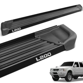 Estribo Lateral L200 Gl GLS 1999 a 2003 Aluminio Preto A3