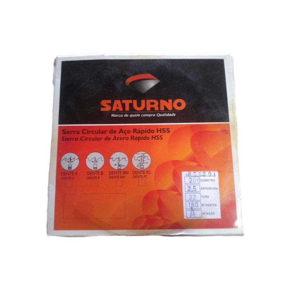 Serra Circular Aço Rápido Hss 200 X 2,5 X 32 Mm 180 Z