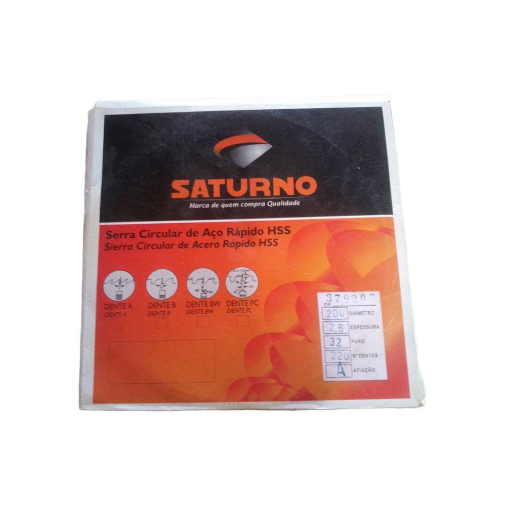 Serra Circular Aço Rápido Hss 200 X 2,5 X 32 Mm 220 Z