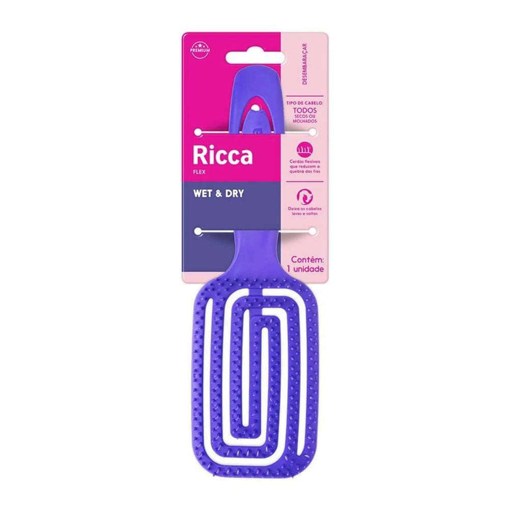 Escova Flex Wet & Dry Roxa - Ricca 813