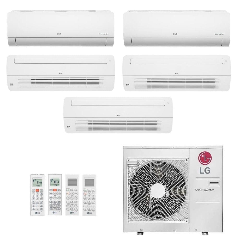 Ar-Condicionado Multi Split Inverter LG 48.000 (2x Evap HW 9.000 + 3x Evap Cassete 1 Via 18.000) Quente/Frio 220V - 220V