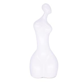 Escultura Decorativa em Cerâmica Corpo Humano Branco 25 cm F04 - D`Rossi