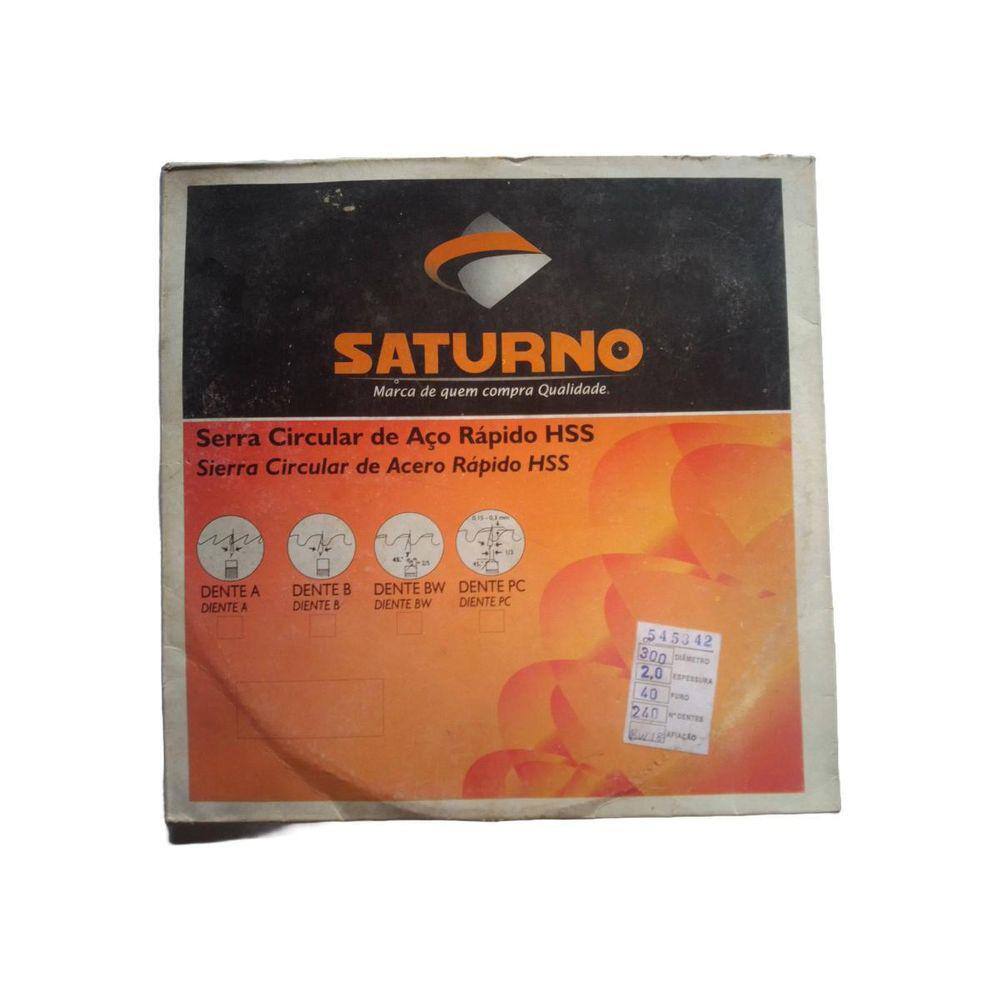 Serra Circular Aço Rápido Hss 300 X 2,0 X 40 Mm 240 Z