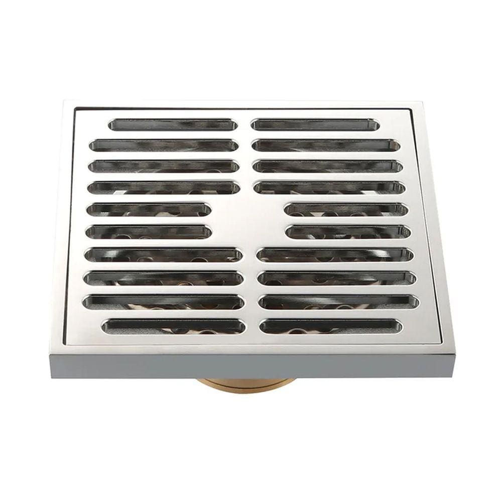 Ralo 10x10 Inox Banheiro Lavabo Cozinha Rapido Escoamento Anti Odor Anti Inseto Resistente