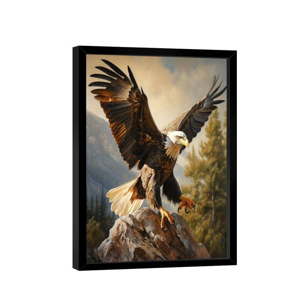 Quadro águia Na Rocha -- Br Artes