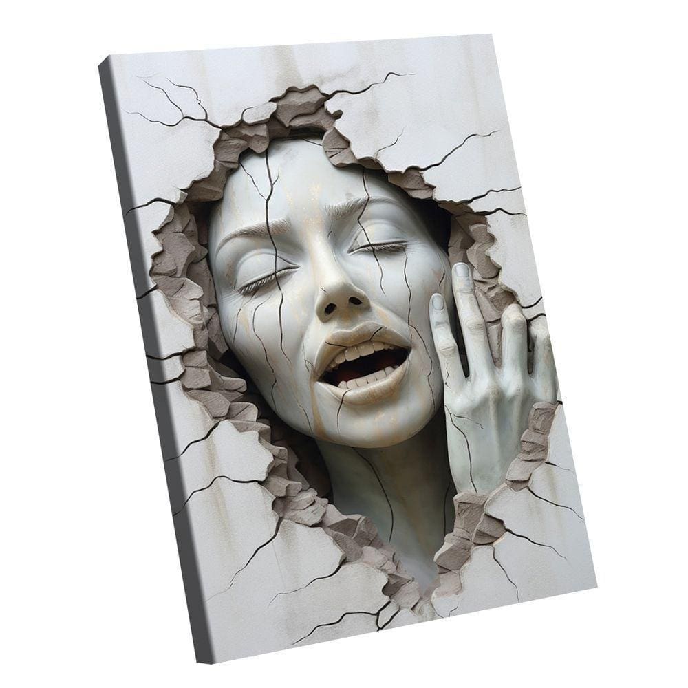 Quadro Aterrorizada 3d -- Br Artes