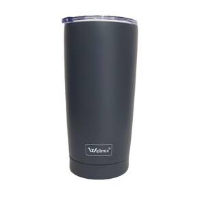 Copo Térmico 600Ml Cinza Com Tampa Inox Wellmix