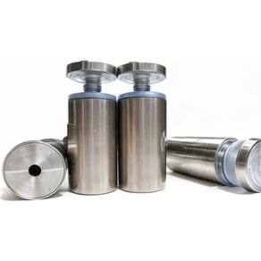 Kit 4 Unid Prolongador 25X50 Inox Suporte Vidro, Mad Painel
