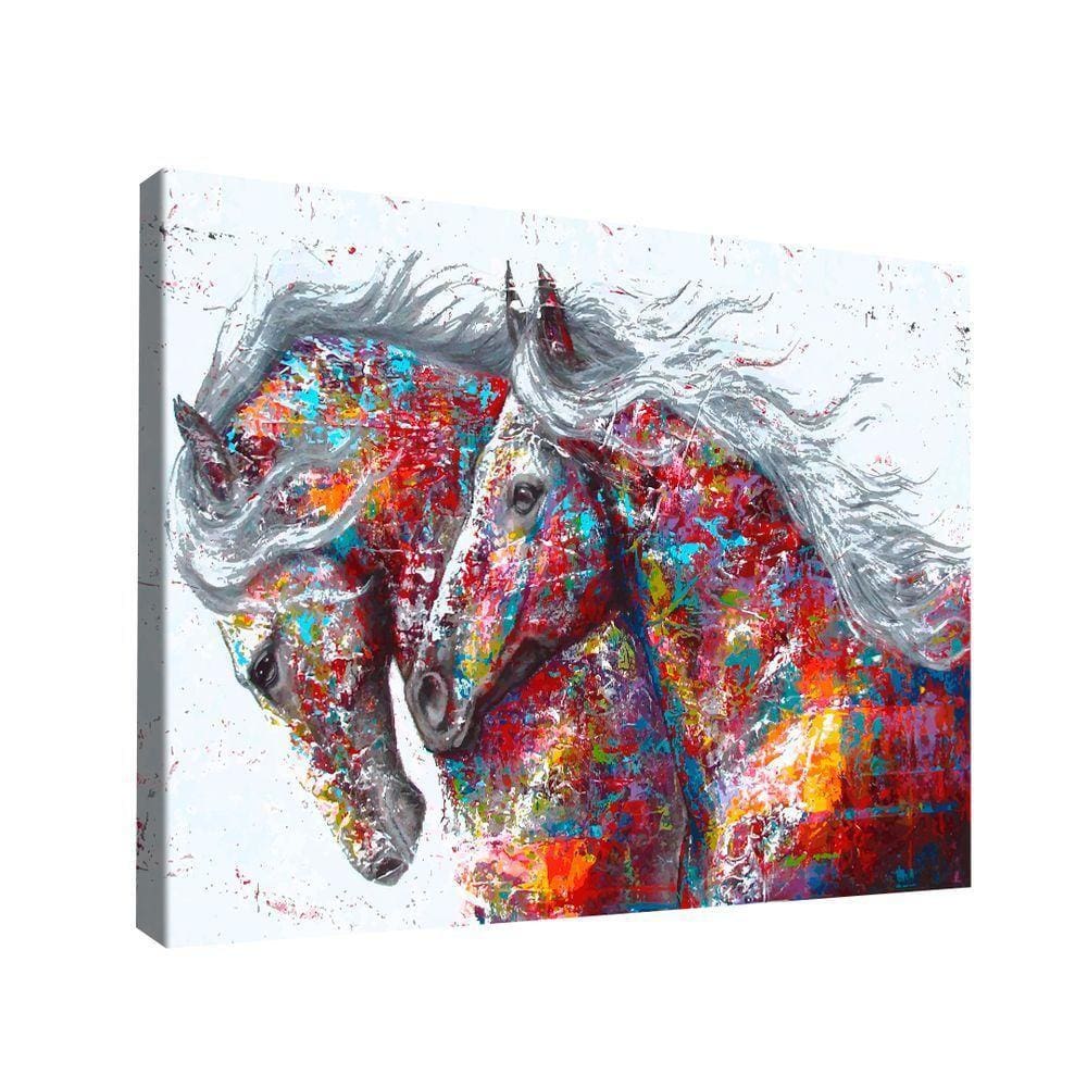 Quadro Cavalos Coloridos -- Br Artes