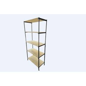 Estante Estilo Industrial 190Cm Para Livros Madeira E Aço