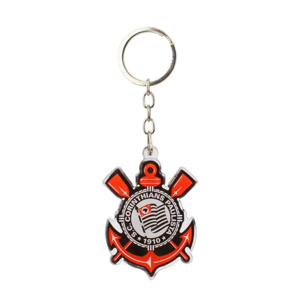 Chaveiro Corinthians Escudo com enfeite
