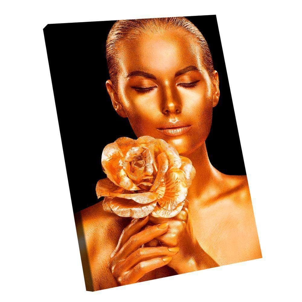 Quadro Decorativo Mulher Ouro