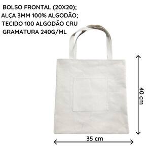 Bolsa Sacola Algodão