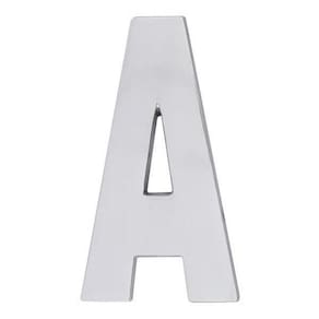 Letra A Fachada Plástico Alta Resistência 10Cm Abs Alumínio