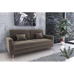 Sofá Cama Emilia Suede Cappuccino B255 - Matrix