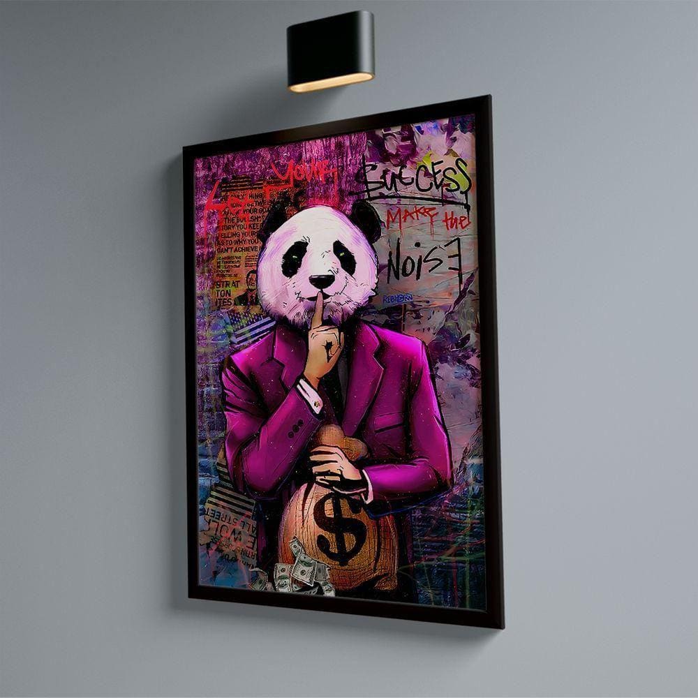 Quadro Decorativo Panda Cash