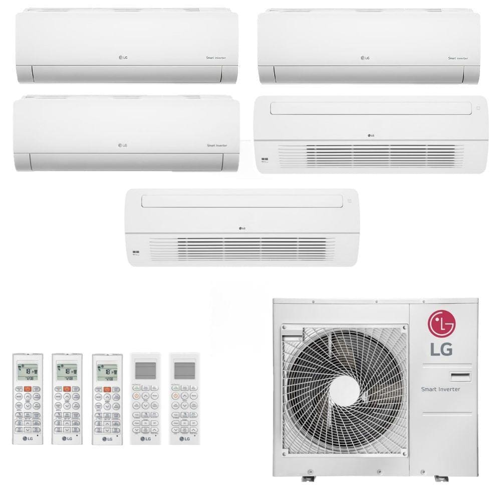 Ar-Condicionado Multi Split Inverter LG 48.000 (3x Evap HW 12.000 + 2x Evap Cassete 1 Via 18.000) Quente/Frio 220V - 220V