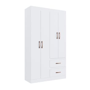 Guarda-roupa Dallas 55400 4 Portas 2 Gavetas Branco