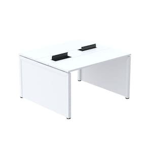 Mesa de Plataforma Dupla para 2 Pessoas Corporativa 110x140/2p Branco