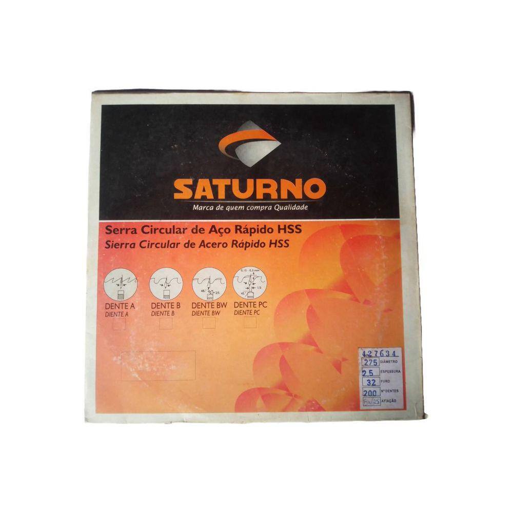 Serra Circular Aço Rápido Hss 275 X 2,5 X 32 Mm 200 Z