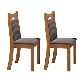 Kit com 2 Cadeiras para Sala de Jantar Mdp/mdf Dalas Veludo Grafite