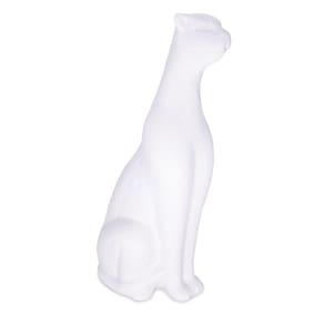 Escultura Decorativa Leopardo em Cerâmica Branco 13,7 cm F04 - D`Rossi
