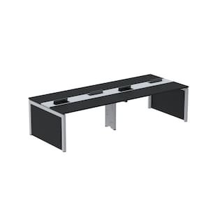 Mesa Plataforma Dupla para 4 Lugares para Coworking 110x120/4p Preto/Cinza